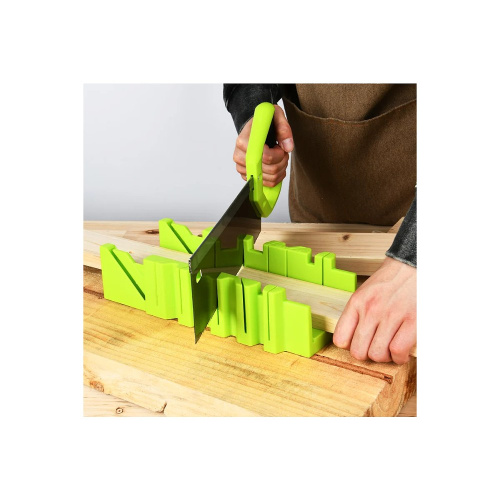 Стусло с ножовкой Deli GS EDL580900, 22.5°/45°/90°, 13 TPI, 300 мм, черный, зеленый фото 4 Стусло с ножовкой Deli GS EDL580900, 22.5°/45°/90°, 13 TPI, 300 мм, черный, зеленый фото 4