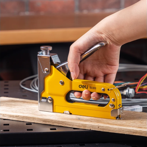 Степлер Deli YS EDL1313, механический, 3-в-1 + комплект скоб (П, U, T) фото 3