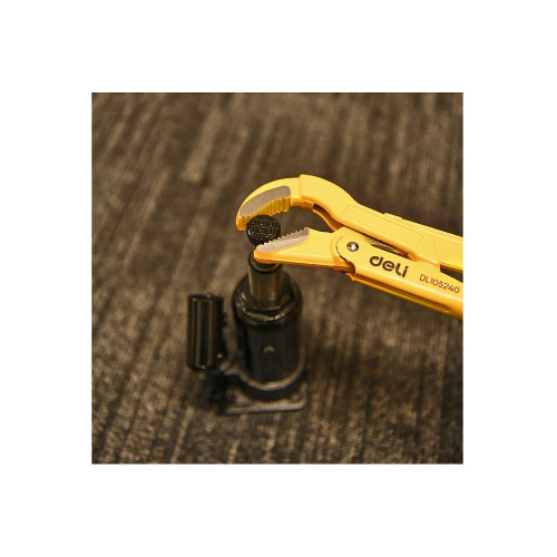 Ключ трубный Deli YS EDL105240 1", тип S, раскрытие губок 40 мм фото 8