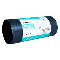 Мешки для мусора "Cleanton", 50 мкм, 120 л, 10 шт/рулон, черный