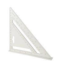 Угольник "Deli", 180 мм., металлический, серебристый