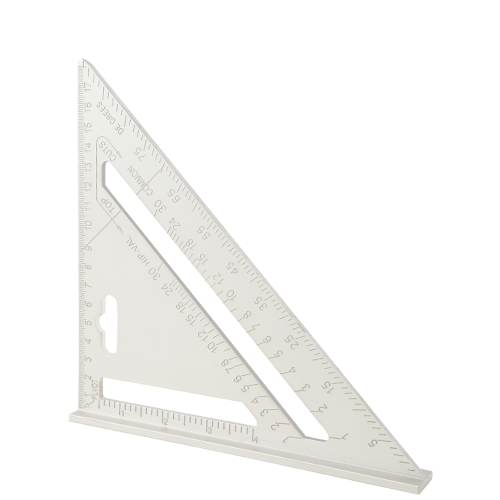 Угольник "Deli", 180 мм., металлический, серебристый