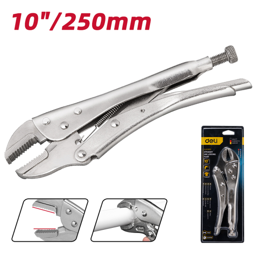 Клещи зажимные Deli YS EDL109010, 220 мм, с фиксатором фото 7 Клещи зажимные Deli YS EDL109010, 220 мм, с фиксатором фото 7