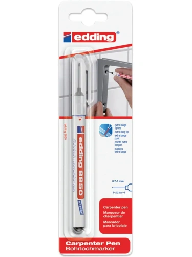 Маркер для отверстий и труднодоступных мест Edding "8850" в блистере, черный фото 3