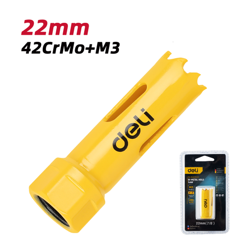 Коронка биметаллическая Deli YS EDH-SKK022-E1, 22 х 38 мм, М14 фото 2