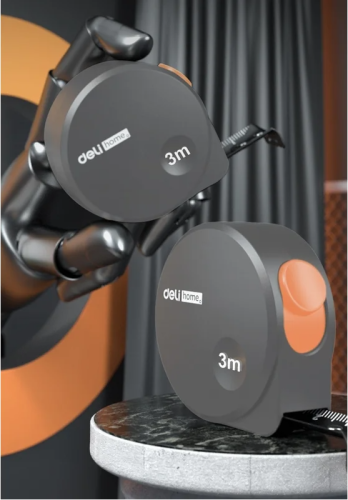 Рулетка Deli HS HT8316C 3м /16 мм, Soft Touch, оранжевый фото 3