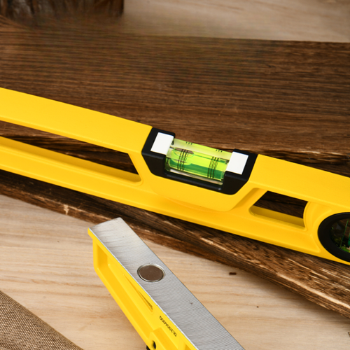 Уровень строительный Deli YS EDL290400Q, литой, 400 мм, с двойным обзором фото 3