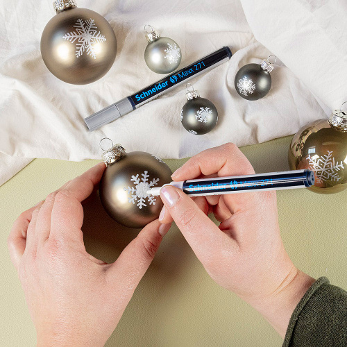 Маркер перманентный на нитрокраске "Schneider Maxx 271" фото 4