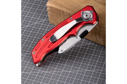 Нож строительный складной Deli RS EDL040 трапеция, 19T фото 10