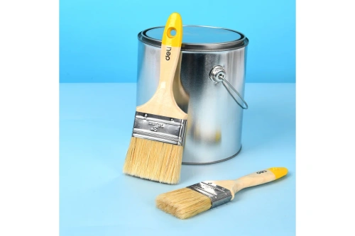 Кисть малярная плоская 2"-50 мм Deli YS EDL509122 деревянная рукоятка, искусственная щетина фото 2 Кисть малярная плоская 2"-50 мм Deli YS EDL509122 деревянная рукоятка, искусственная щетина фото 2