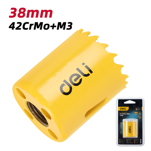 Коронка биметаллическая Deli YS EDH-SKK038-E1, 38 х 38 мм, М14 фото 4