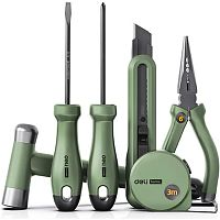Набор ручного инструмента Deli HS EHT0006L 6 предметов, Soft Touch, зеленый