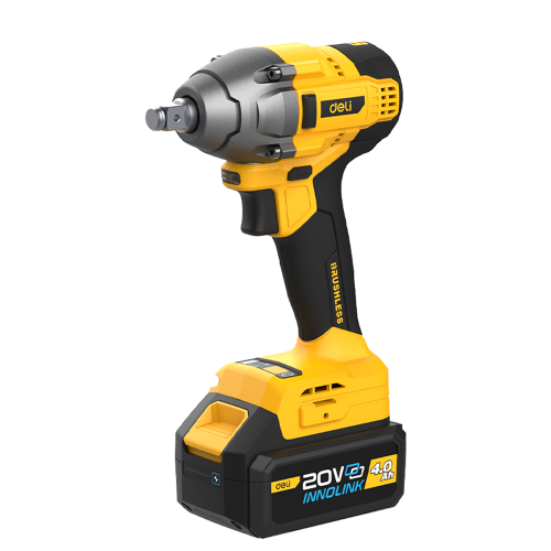 Аккумуляторный гайковерт Deli YS EDC230, 20 В, 320 Нм, 2 АКБ, 4 Ач, З/У 2А, коробка