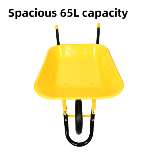 Тачка Deli YS EDL437065 65 л строительная, 130 кг, 1 пневмоколесо фото 4