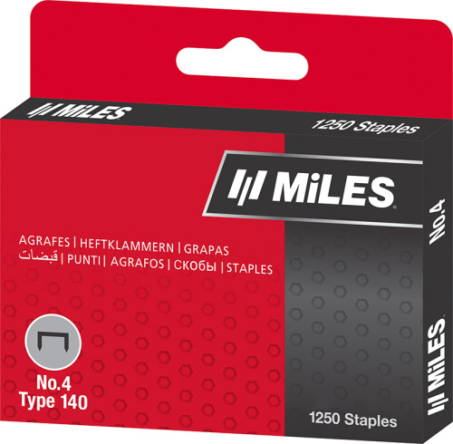 Скоба Miles NO.4-10MM 10 мм, тип 140, 1250 шт.