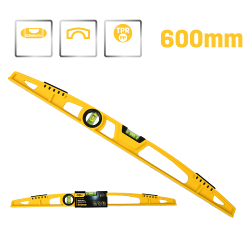 Уровень строительный Deli YS EDL290600Q, литой, 600 мм, с двойным обзором фото 5