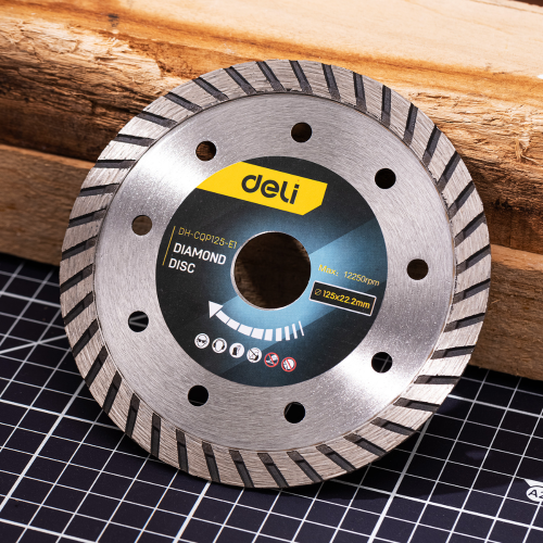 Диск алмазный Deli YS EDH-CQP125-E1, 125 x 22.2, турбированный фото 3
