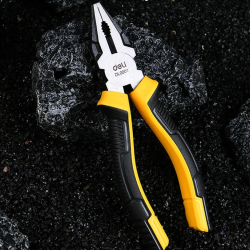 Плоскогубцы Deli YS EDL0001, 160 мм, 2-х компонентные рукоятки фото 5