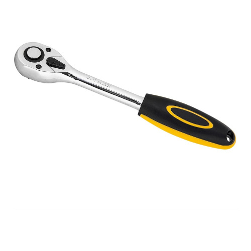 Ключ трещоточный Deli YS EDL2521 1/2", 45Т, 254 мм, с храповым механизмом, черный, желтый фото 7