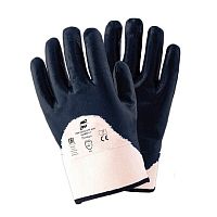 Перчатки трикотажные х/б с частичным нитриловым покрытием Arcticus, манжет крага