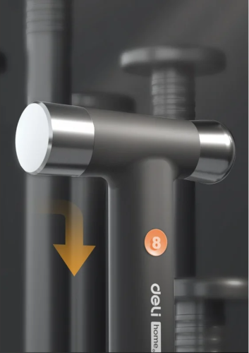 Молоток Deli HS EHT7008C 0.25 кг, Soft Touch, оранжевый фото 4