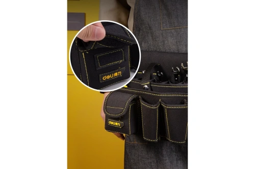 Сумка для инструментов поясная Deli YS EDL-P5 250*140*210 мм, ткань Oxford фото 5