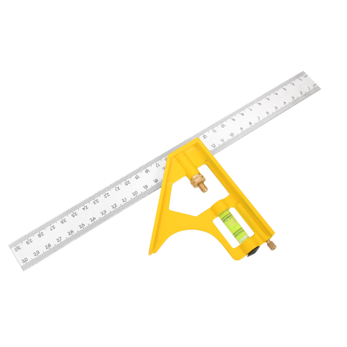 Строительная линейка Deli YS DL7300, с угольником и уровнем, 300 мм
