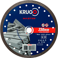 Круг алмазный по железобетону "Krugo Master", 230 x 22,23 мм, турбо