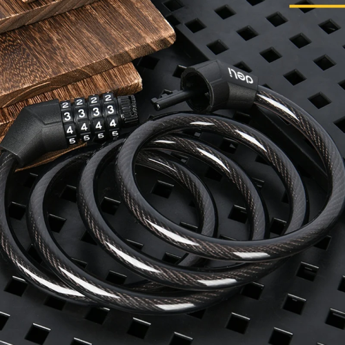 Замок тросовый велосипедный Deli YS EDL508051, 10 x 1200 мм, кодовый фото 5