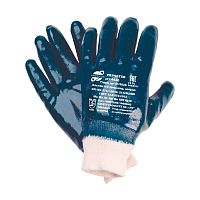 Перчатки трикотажные х/б с полным нитриловым покрытием Arcticus, манжет резинка