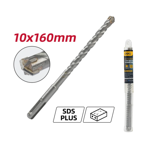 Бур по бетону Deli YS EDH-YCZ16010-E1, 10 x 160 мм, X-Tip, SDS-PLUS фото 2