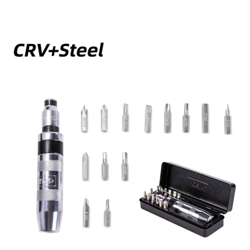 Отвертка ударно-поворотная с набором бит Deli YS EDL8901, 13 шт., металлический кейс фото 2