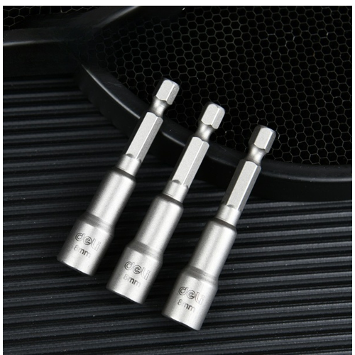 Набор насадок шестигранных магнитных Deli YS EDL4808T, 8 мм, HEX 1/4", серебристый фото 5