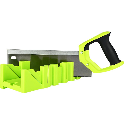 Стусло с ножовкой Deli GS EDL580900, 22.5°/45°/90°, 13 TPI, 300 мм, черный, зеленый фото 2 Стусло с ножовкой Deli GS EDL580900, 22.5°/45°/90°, 13 TPI, 300 мм, черный, зеленый фото 2