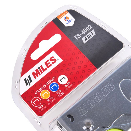 Степлер скобозабивной Miles TS-4002/T стальной корпус, 4 в 1 фото 4