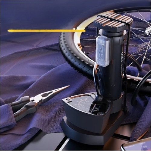 Насос велосипедный ножной Deli YS EDL880003, 9.6 bar/140 PSI фото 3