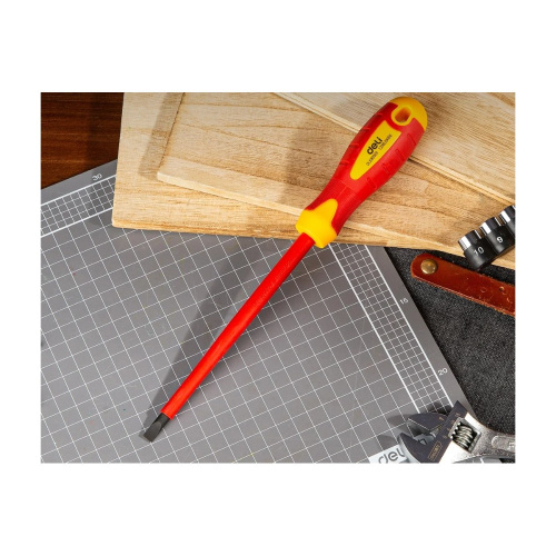 Отвертка Deli YS EDL5161501, диэлектрическая, SL6,5 x 150 мм фото 3 Отвертка Deli YS EDL5161501, диэлектрическая, SL6,5 x 150 мм фото 3