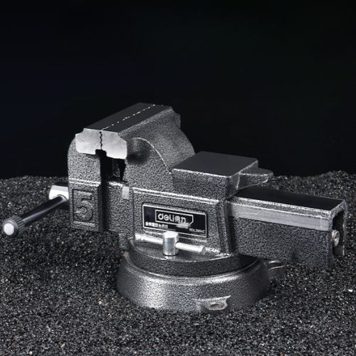 Тиски стальные Deli YS EDL2904Z, поворотные, с наковальней, 4"-100 мм фото 2