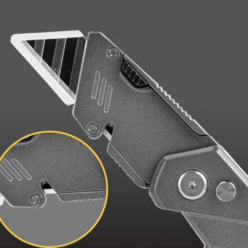 Нож строительный складной Deli YS EDL006Z, трапеция, 19 мм фото 6