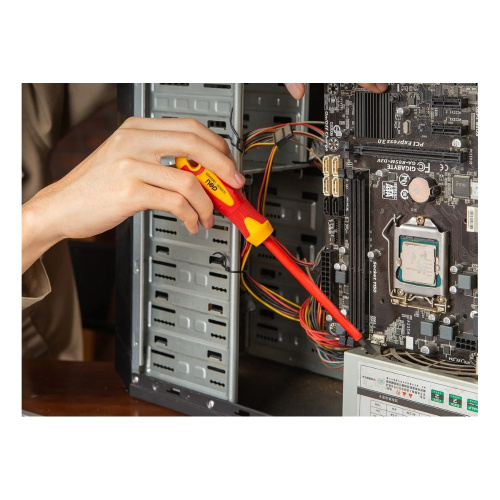 Отвертка Deli YS EDL5151251, диэлектрическая, SL5,5 x 125 мм фото 5