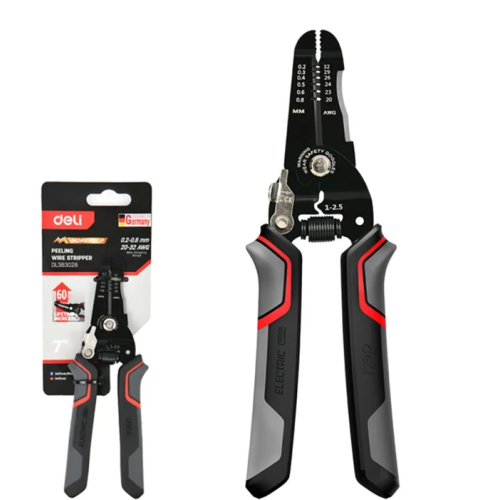 Инструмент для снятия изоляции Deli RS EDL383028, 180 мм, 0.2- 0.8 мм фото 6