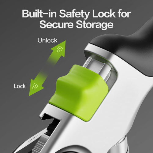 Секатор садовый Deli GS EDL-YL0006, 203 мм, серебристый/черный фото 8