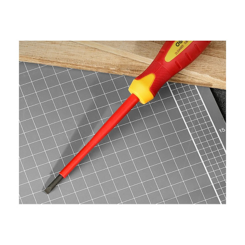 Отвертка Deli YS EDL5141001, диэлектрическая, SL4 x 100 мм фото 2 Отвертка Deli YS EDL5141001, диэлектрическая, SL4 x 100 мм фото 2