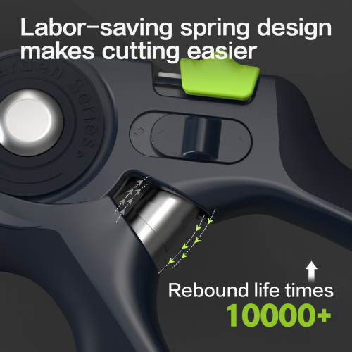 Секатор садовый Deli GS EDL-YL0004, 216 мм, SK5, черный фото 6