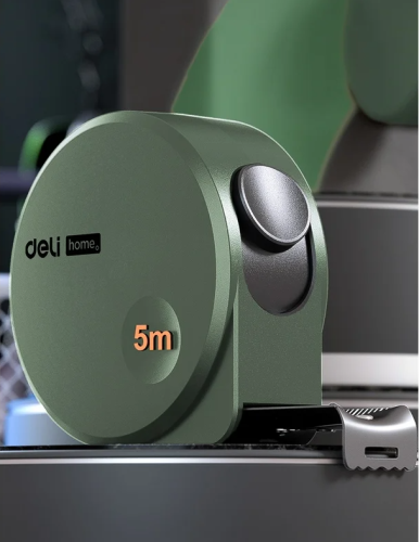 Рулетка Deli HS HT8519L 5 м/19 мм, Soft Touch, зеленый фото 2