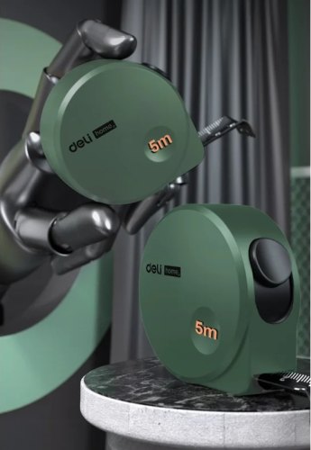 Рулетка Deli HS HT8519L 5 м/19 мм, Soft Touch, зеленый фото 4