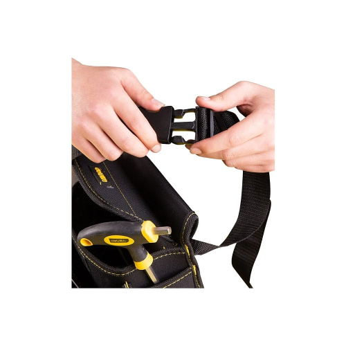 Сумка для инструментов поясная Deli YS EDL-P4, 220х140х200 мм, ткань Oxford, черный фото 6