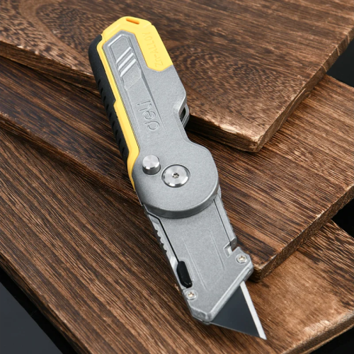 Нож строительный складной Deli YS EDL007Z, трапеция, 19 мм фото 5
