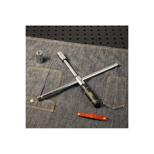 Ключ балонный крестообразный Deli YS EDL4416K, 17/19+21/23 мм, противоскользящая ручка фото 3