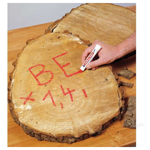 Маркер перманентный Edding "950", красный фото 2